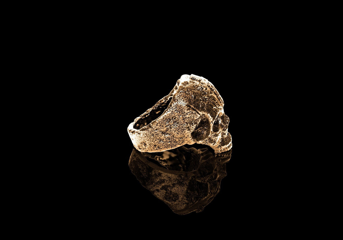 Retro Skull Cross Gothic Brass Ring Demon Punk Biker Rock Style Ring Men US5~15