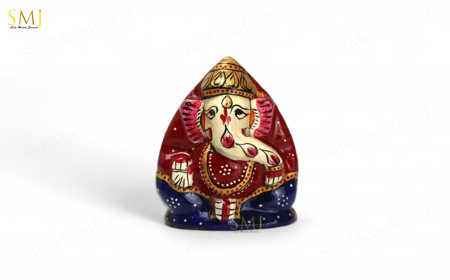 Coconut Ganesh Statue Intricately Detailed Hindu God for Pooja And Home decor