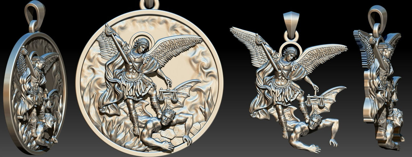 St Michael Archangel Pendant 925 Sterling Silver Necklace Gift Women