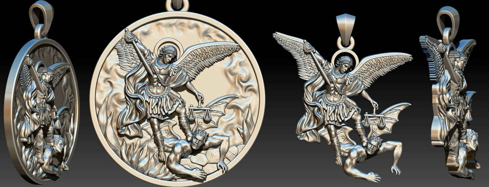 St Michael Archangel Pendant 925 Sterling Silver Necklace Gift Women