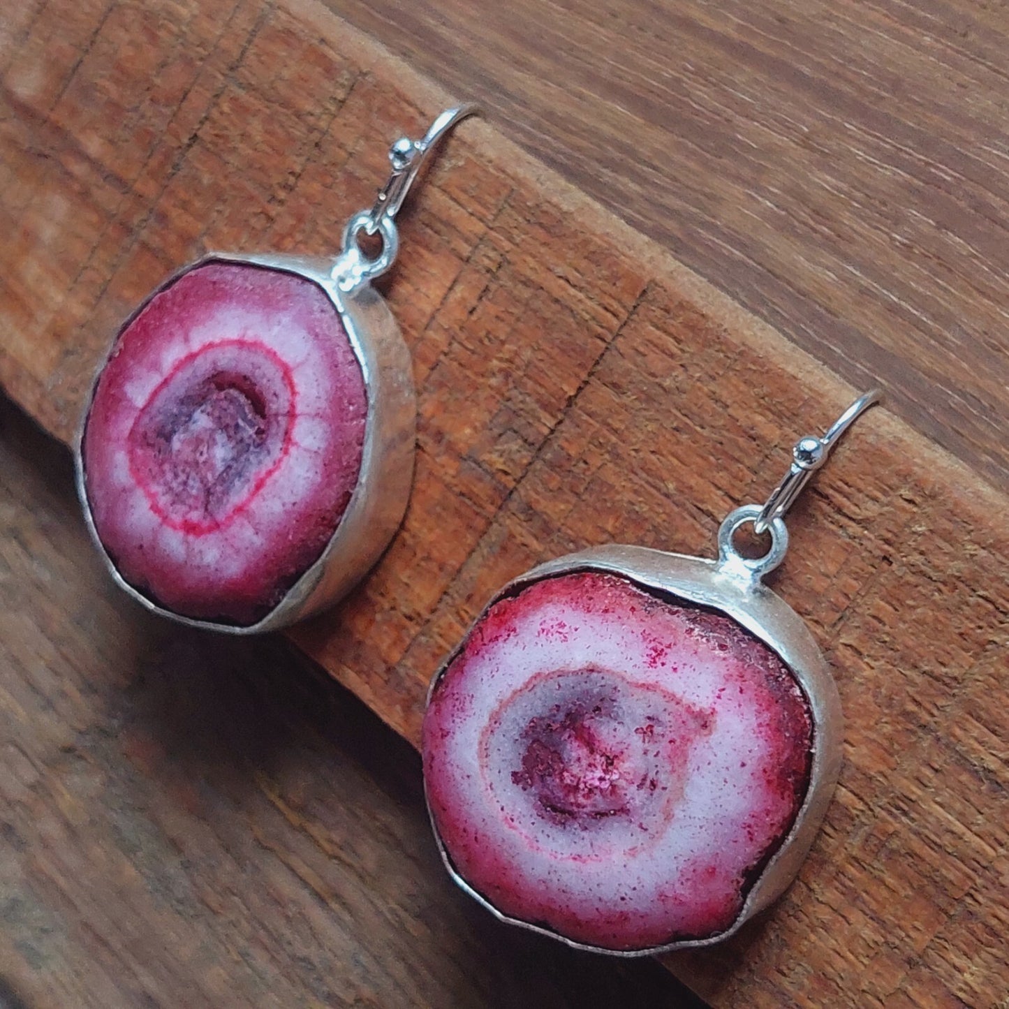 Pink Solar Quartz Gemstone 925sterling Silver Jewelry Earrings,Gift For Love/Mom