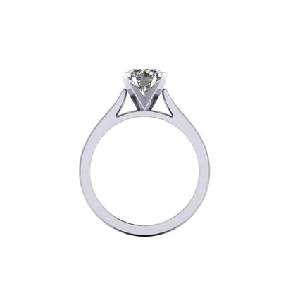 Real Round Moissanite Ring 925 Silver Engagement Wedding Band Women Gift US5~15