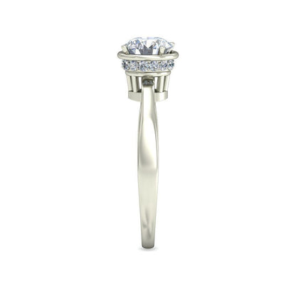 Round Cut CZ Lab Created Engagement Wedding Single Diamond Women Ring US5-15