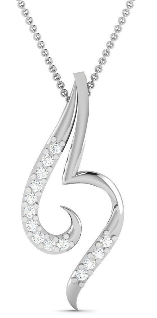 Silver Initial Letter A-Z Pendant M Necklace Alphabet Charm Jewelry A_Z Necklace