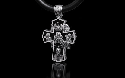 Saint Michael Archangel Cross Pendant Necklace Wings Gift For Men Women Necklace