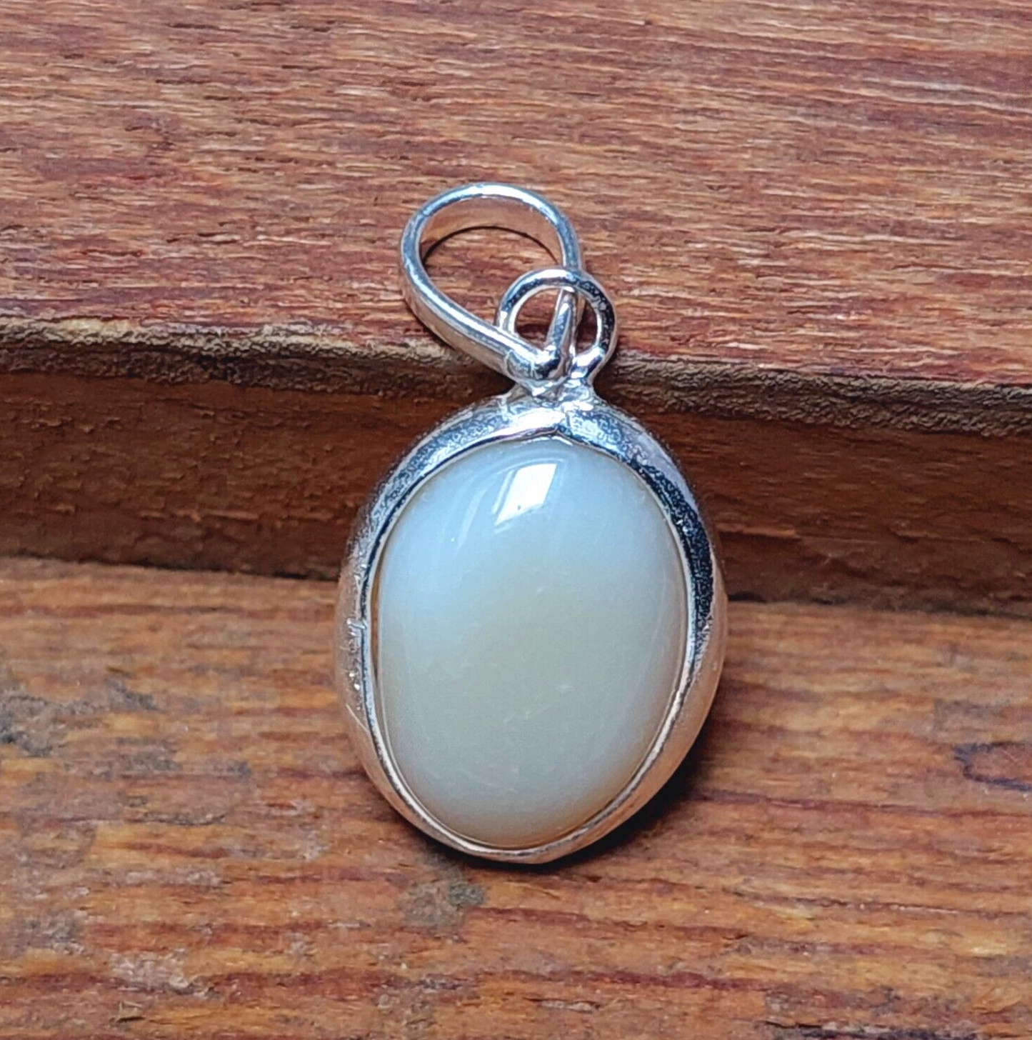 Natural Vintage White Agate Pendant,925 Sterling Silver Necklaces Birthday Gift