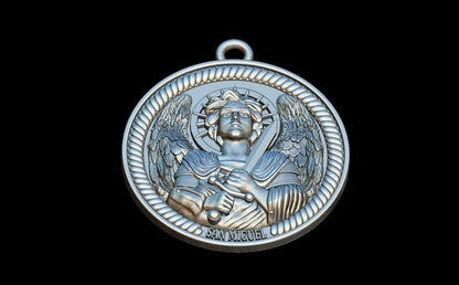 Saint Michael Archangel Medal Pendant Silver Religious Protection Necklace Gift