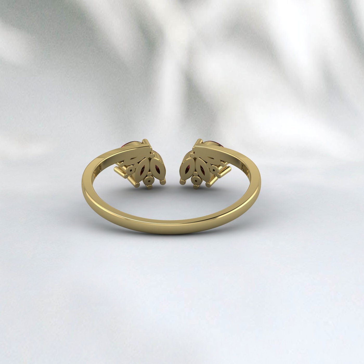 Natural Garnet & Cz Diamond 925 Sterling Silver Open Wedding Band Matchind Band 