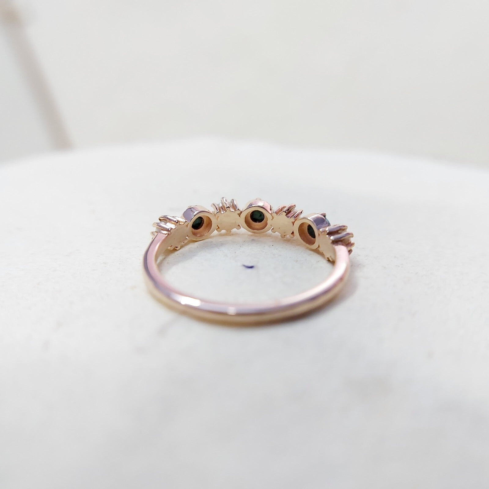 Turquoise Pearl Half Band Gemstone Wedding Engagement Ring For Women Gift Us5~15