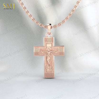 Jesus Ascension Necklace Christian Cross Religious Pendant 925 Silver Christmas