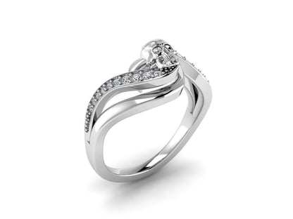 Best Quality Skull Ring Gothic Biker Skull CZ Punk Silver Ring Fast Ship US5~15