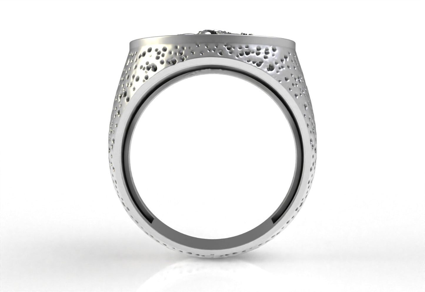 Silver St George Round Signet Ring Men's Ring St George Men Women Ring US5~ 15