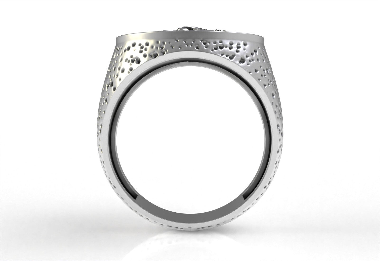 Silver St George Round Signet Ring Men's Ring St George Men Women Ring US5~ 15