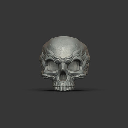 925 Silver Skull Ring Handmade Bold Dark Aesthetic Gift For Men Women US5~15
