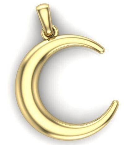 Moon Pendant Crescent Moon Necklace Small Celestial Charm Gift for Women Men