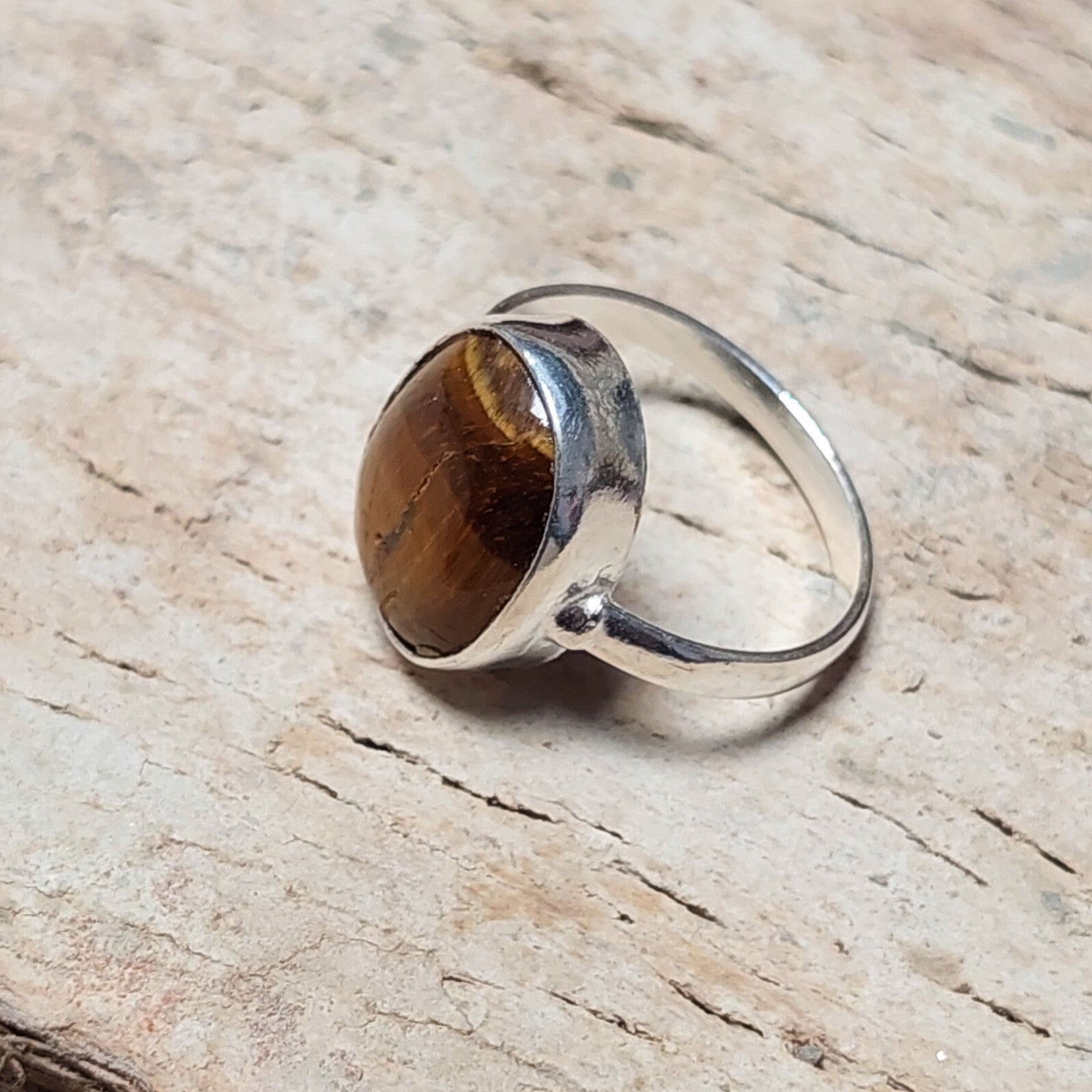 Oval Natural Tiger Eye Ring,925 Sterling Silver Handmade Tiger Eye Men's Ring