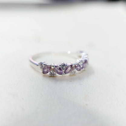 Tanzanite Marquise Target Art Ring 925 Silver Solitaire Accents Gift Band US5-15
