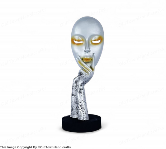 Antique Silver Face Handicraft Showpiece Decorative Home Decor for Living  Room