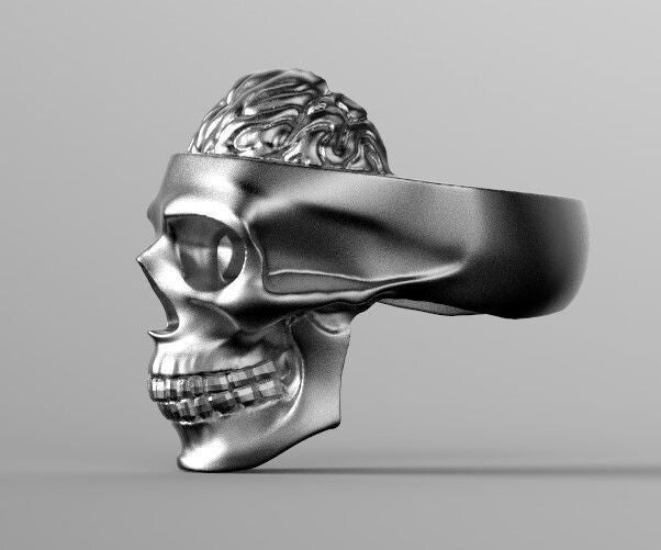 Handmade Skull Glasses Ring Gothic Biker Punk Silver Unique Gift Men US 5~ 15