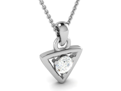 Trillion Shape Moissanite Pendant Luxury Solitaire Silver Trillion Pendant Men