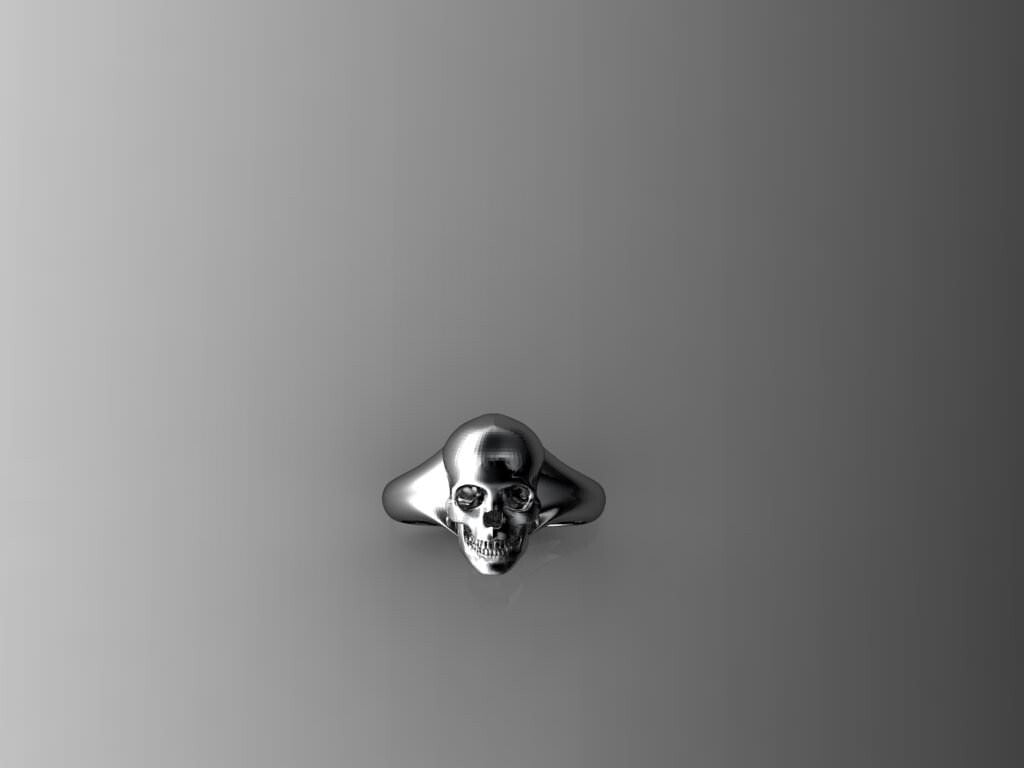 Handmade Silver Skull Ring Gothic Biker Punk US5-15 Unisex Handmade Skull Ring