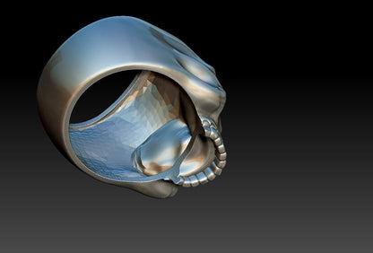 Keith Richards Skull Ring Silver Biker Rocker Gothic Men Women Gift Ring US5-15