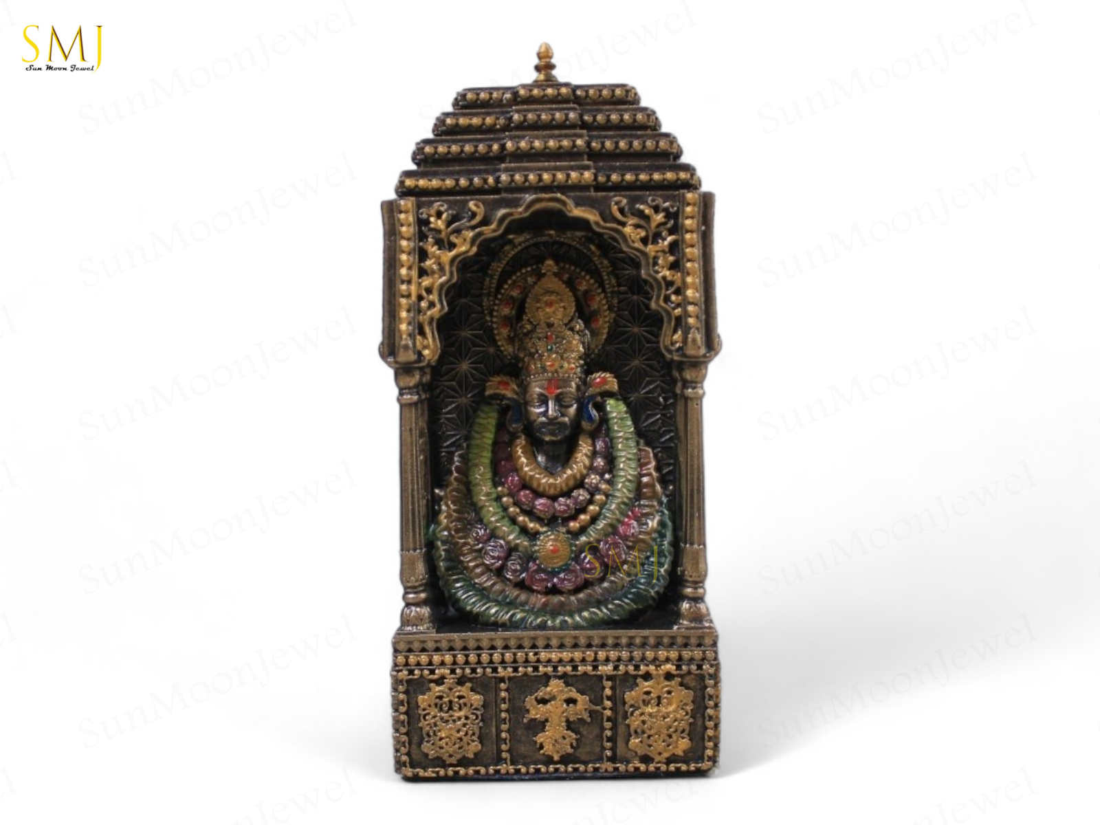 Khatu Shyam Polyresin Statue Bonded Bronze Khatu Shyam Indian God Idol Decor