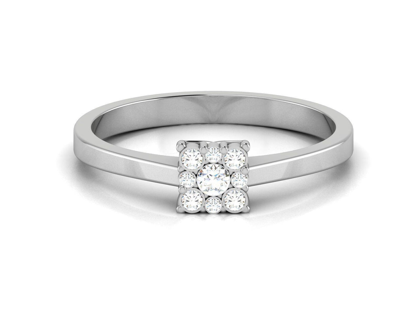 Natural Silver Moissanite Cluster Wedding Ring Promise Ring For Women US5~15
