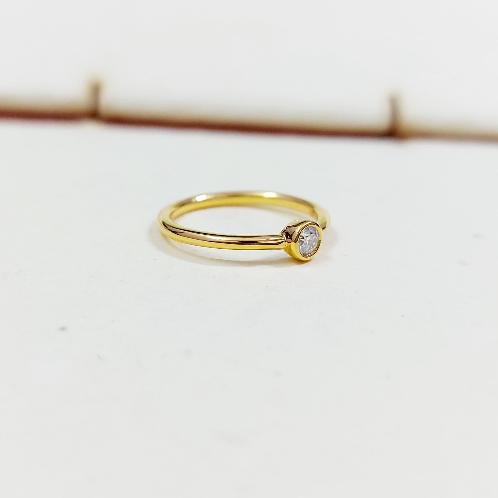 Solitaire Moissanite Ring Silver Minimalist Simple Engagement Ring Gift US5 ~15