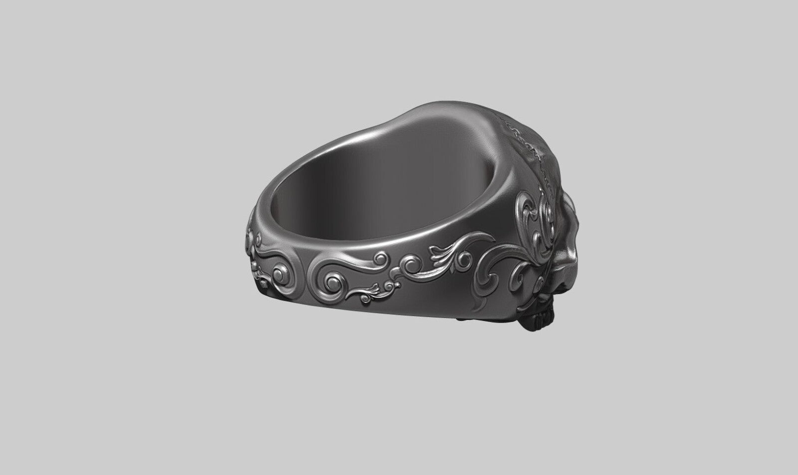 Silver Skull Ring Handmade Bold Gothic Heavy Biker Ring For Men Women US5~15
