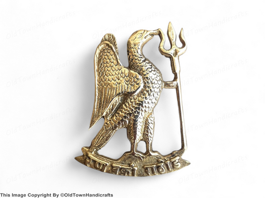 Brass Ran Banka Rathore Eagle Holding Trishul Wall Hanging Decor