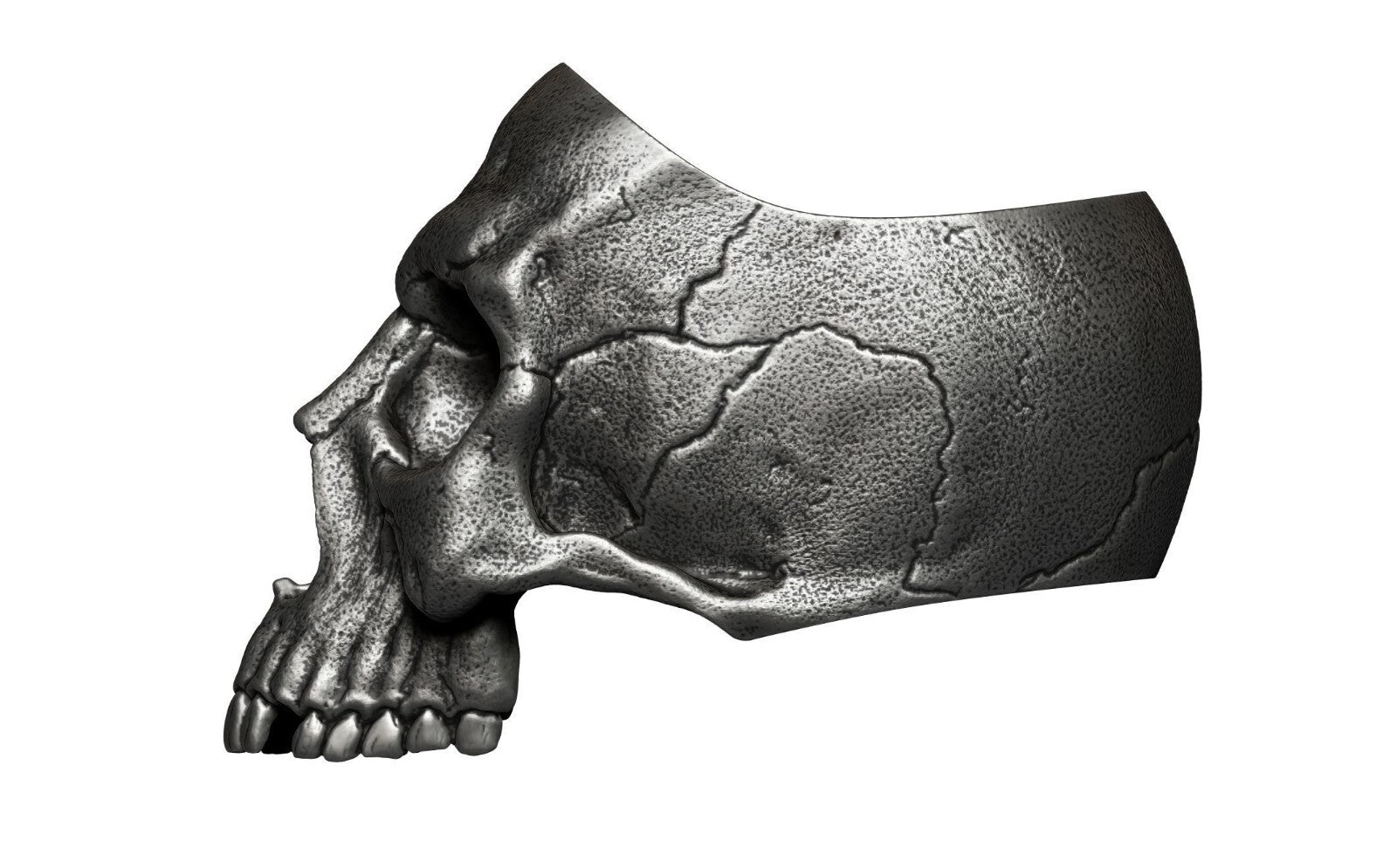 Men's Silver Heavy Metal Skull Ring High Polish Gothic Biker Ring Jewelry Us5~15