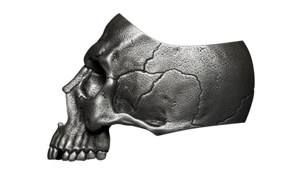 Men's Silver Heavy Metal Skull Ring High Polish Gothic Biker Ring Jewelry Us5~15