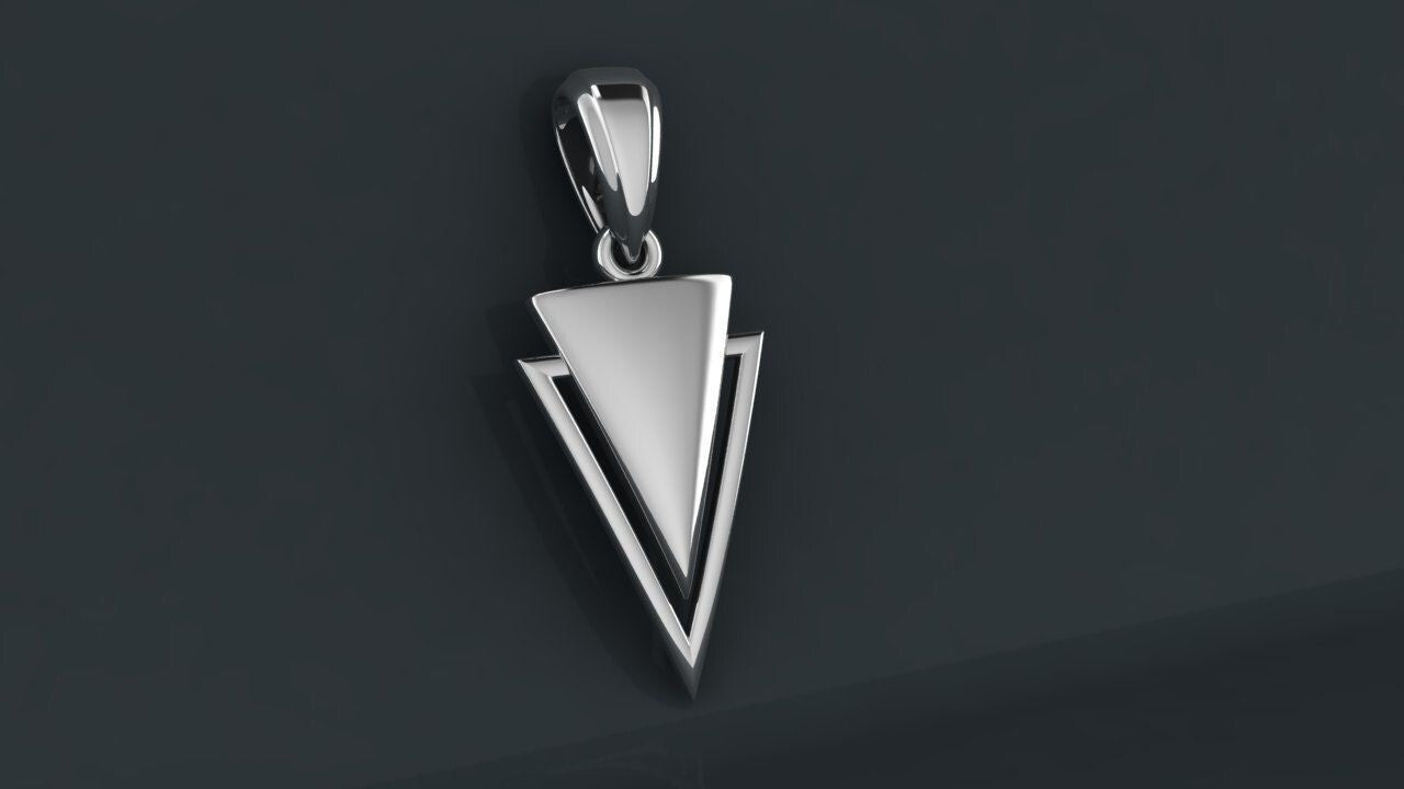 Silver Triangle Pendant Jewelry Classic Triangle Necklace Luxury Designer Charm