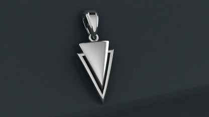 Silver Triangle Pendant Jewelry Classic Triangle Necklace Luxury Designer Charm