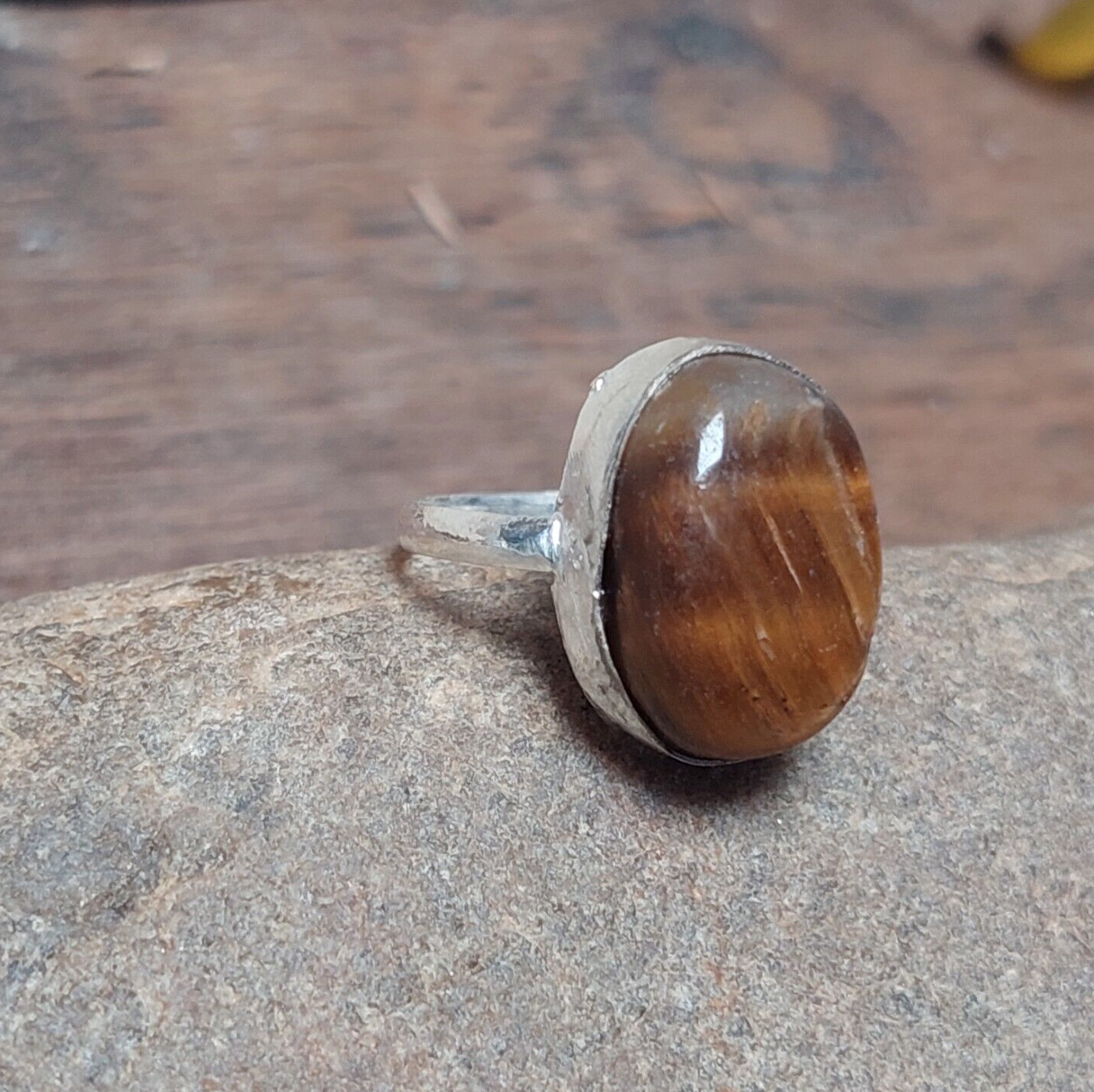 Tiger Eye Gemstone Ring 925 Sterling Silver Ring Handmade Jewelry Ring US5~15