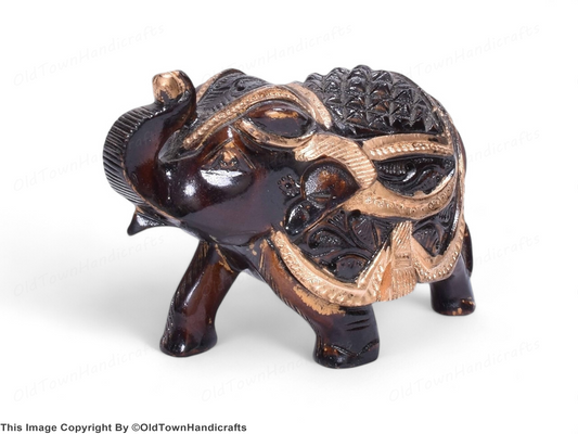 Rajasthani Wooden Carved Elephant Handcrafted Home Decor Showpiece Gift Idea