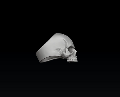 Keith Richards Skull Ring 925 Silver Gothic Biker Punk Viking Style Skull US5~15