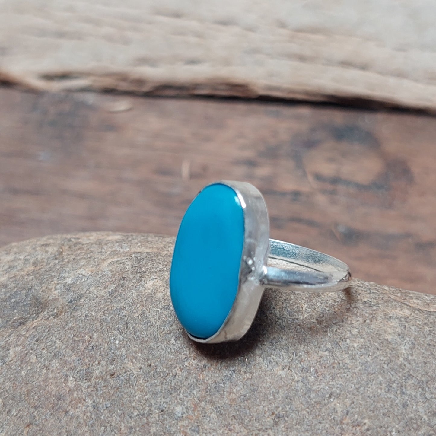 Sleeping Beauty Turquoise Sterling Silver Ring,Gift For Unisex,Anniversary Gift