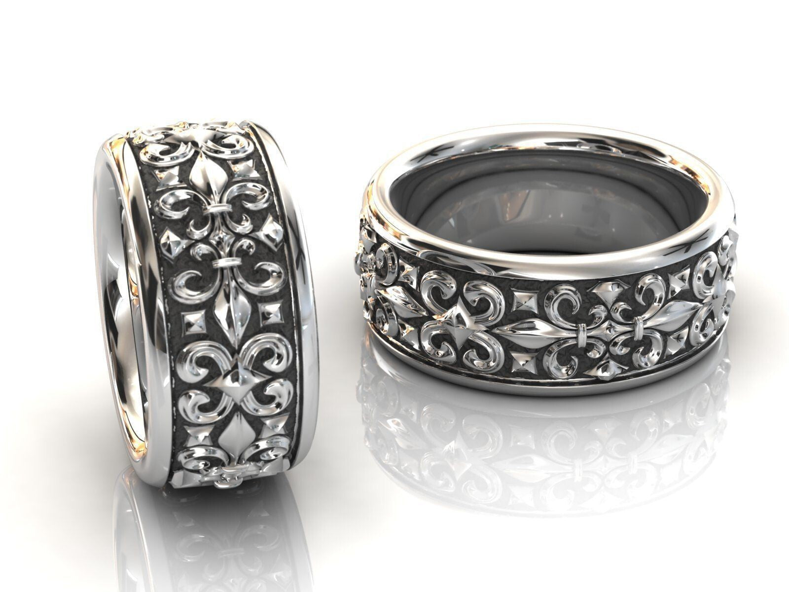 925 Sterling Silver Band Ring US5~15 Handmade Vintage Statement Gift Unisex