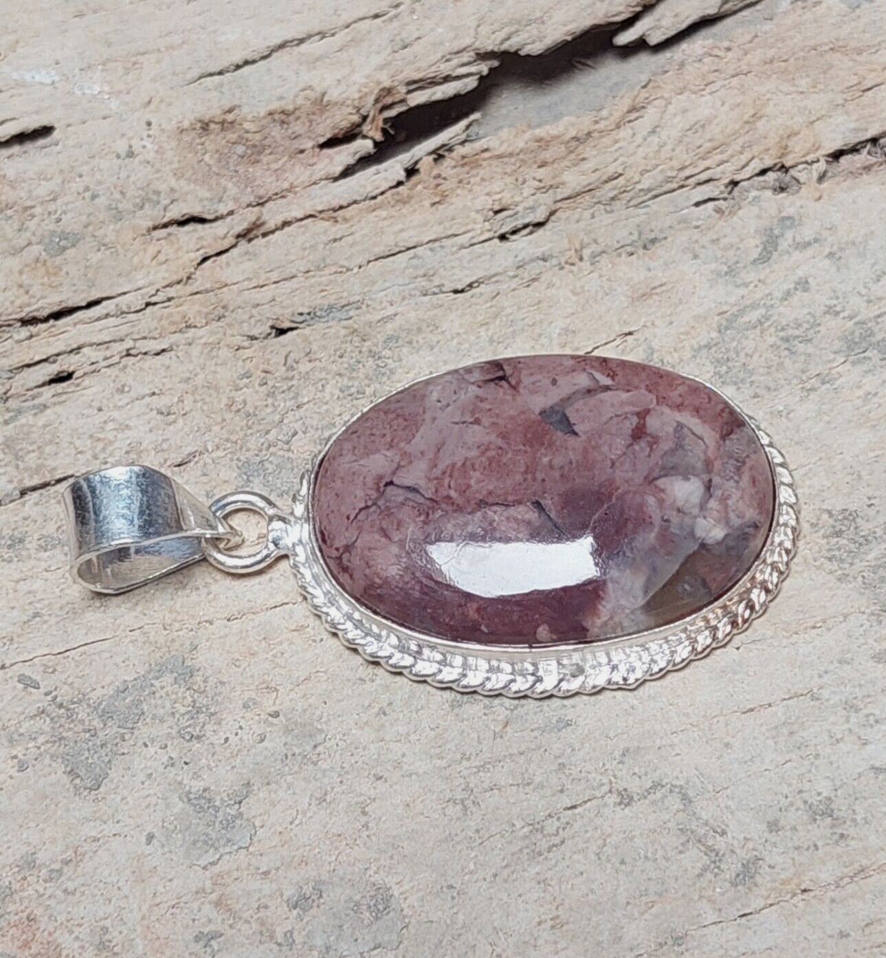 Rhodochrosite Gemstone 925 Silver Handmade Pendant Necklace Gift For Her Mother