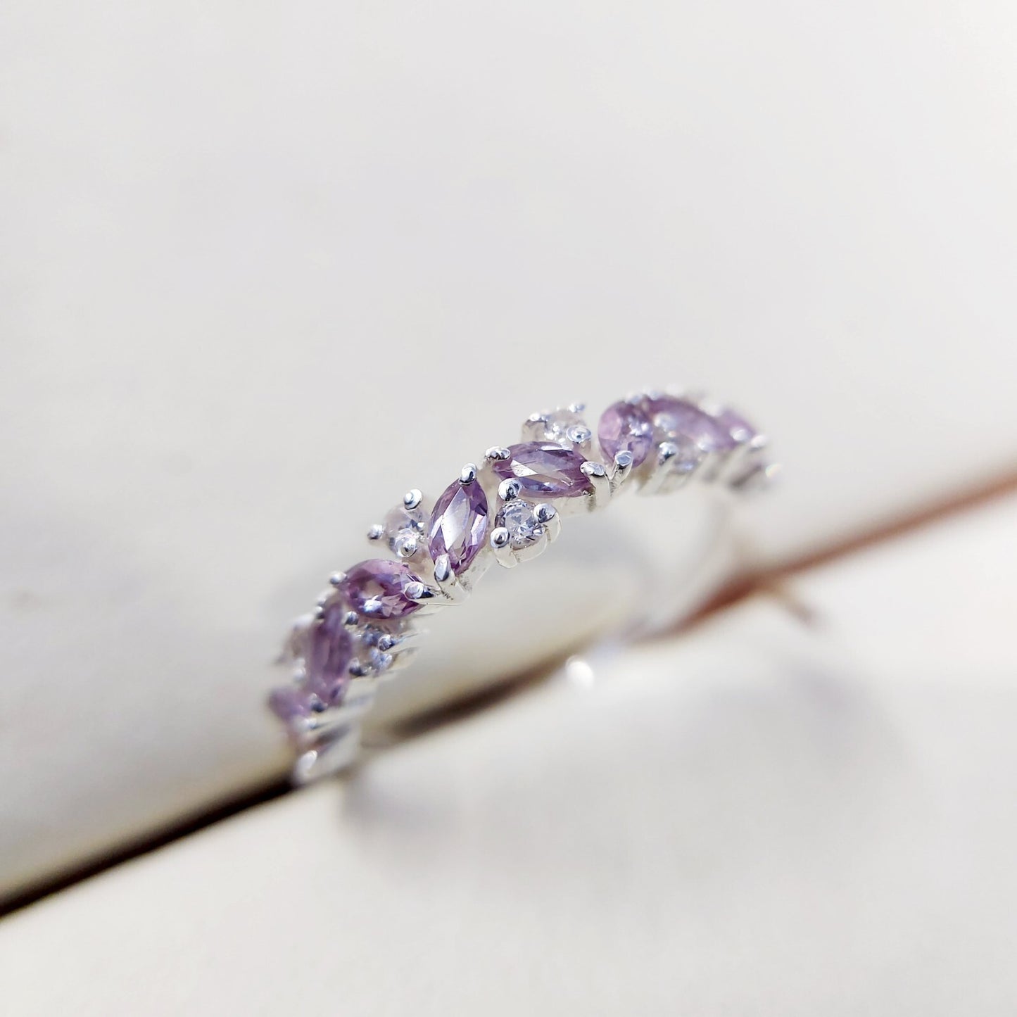 Tanzanite Marquise Target Art Ring 925 Silver Solitaire Accents Gift Band US5-15