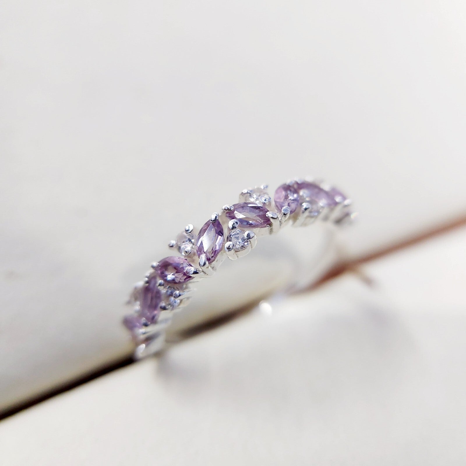 Tanzanite Marquise Target Art Ring 925 Silver Solitaire Accents Gift Band US5-15