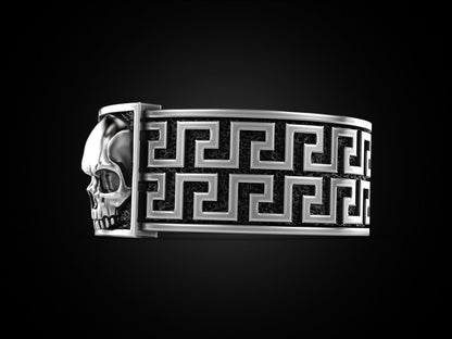 925 Sterling Silver Gothic Skull Ring Men's Biker Punk Heavy Gothic Ring US7~15
