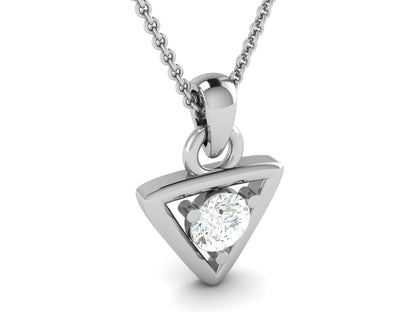 Trillion Shape Moissanite Pendant Luxury Solitaire Silver Trillion Pendant Men