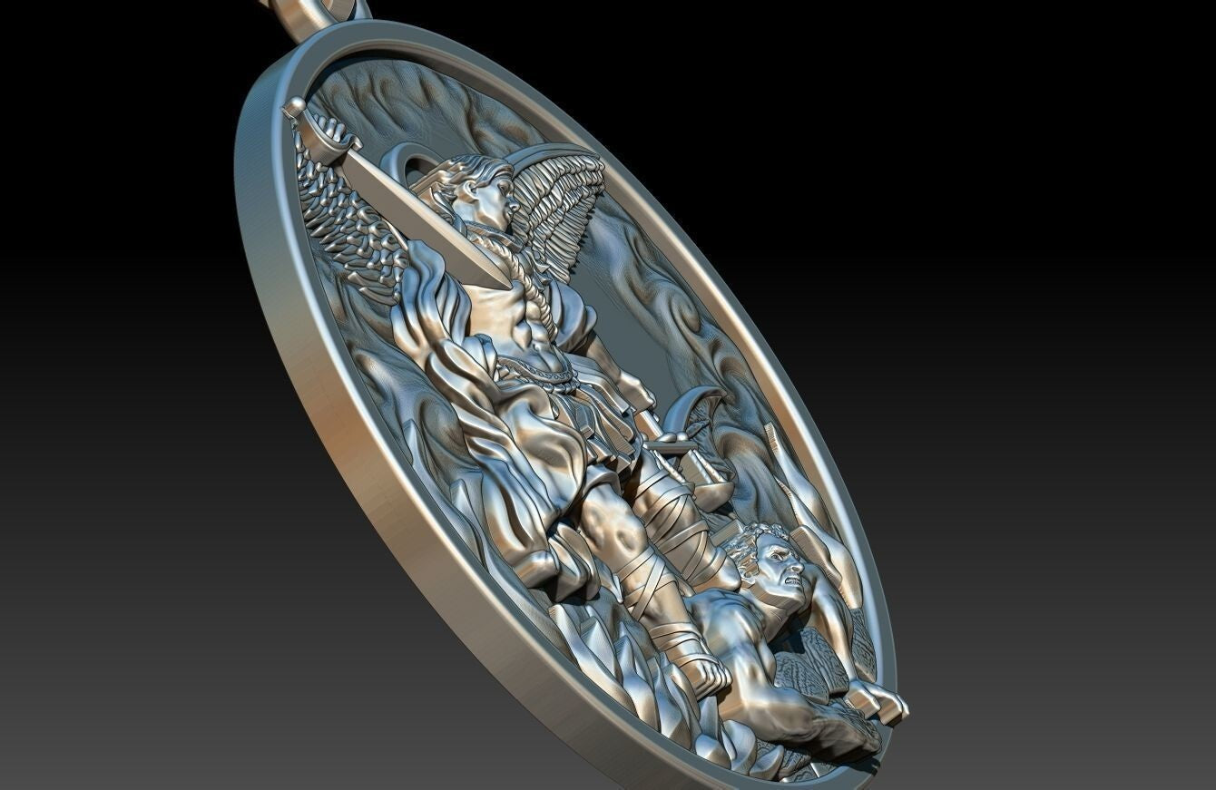 St Michael Archangel Pendant 925 Sterling Silver Necklace Gift Women