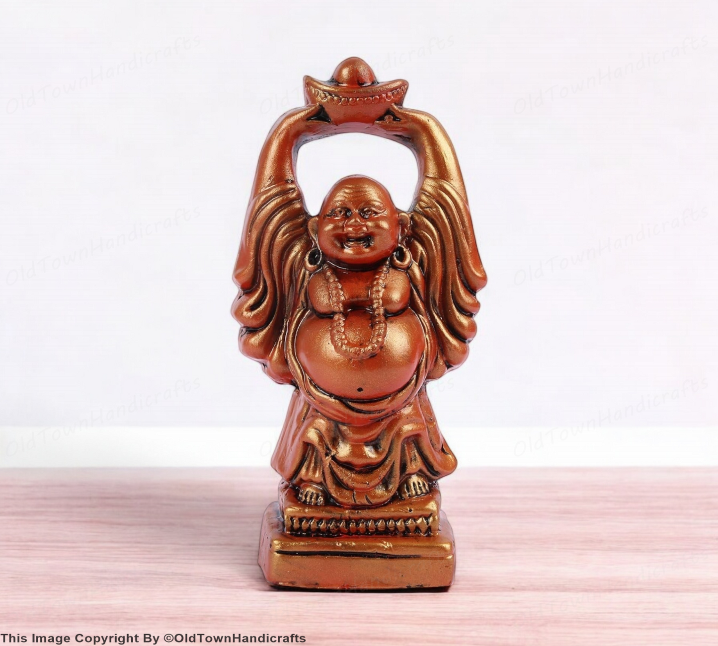 Laughing Buddha Handcrafted Terracotta Laughing Buddha Idol Statue Home Decor