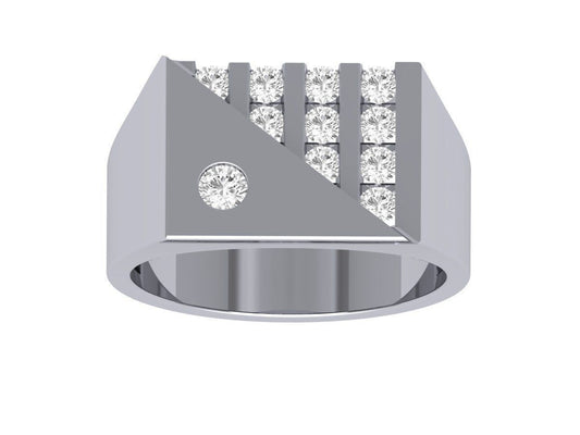 Sparkle Silver Round Cut Moissanite Ring Engagement Wedding Unisex Band US5 ~15