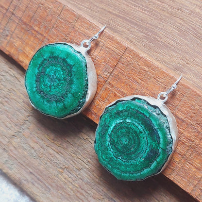 925 Sterling Silver Green Solar Quartz Handmade Earrings Solar Gemstone Earrings