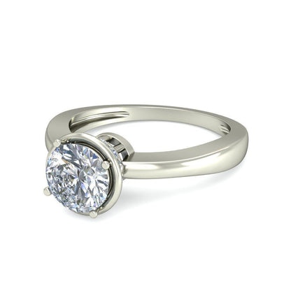 Round Cut CZ Lab Created Engagement Wedding Single Diamond Women Ring US5-15